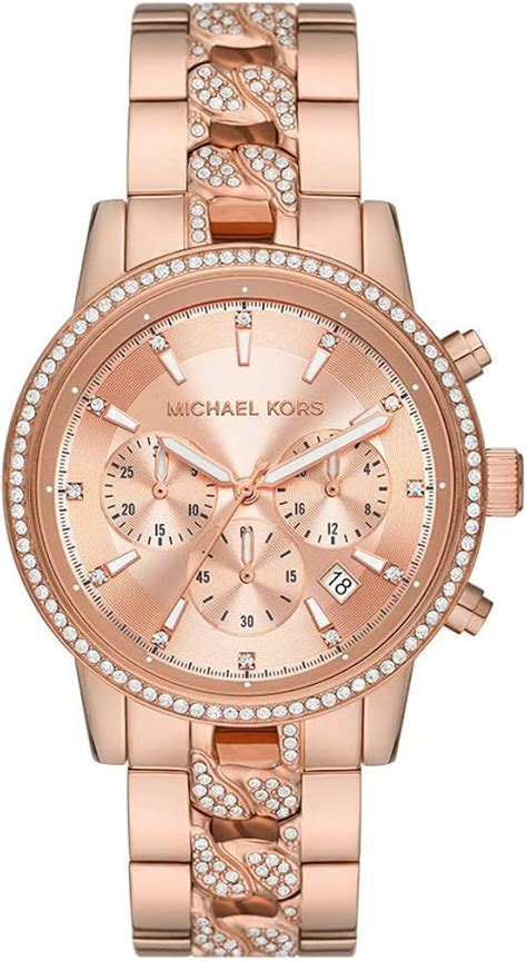 michael kors watch rose gold thin band price south africa|Oversized Runway Rose Gold.